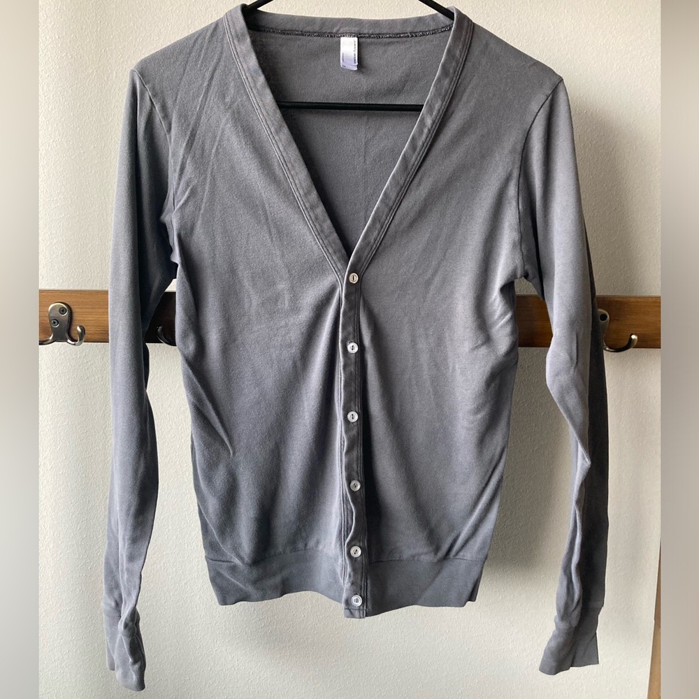 American Apparel men’s XS gray cardigan